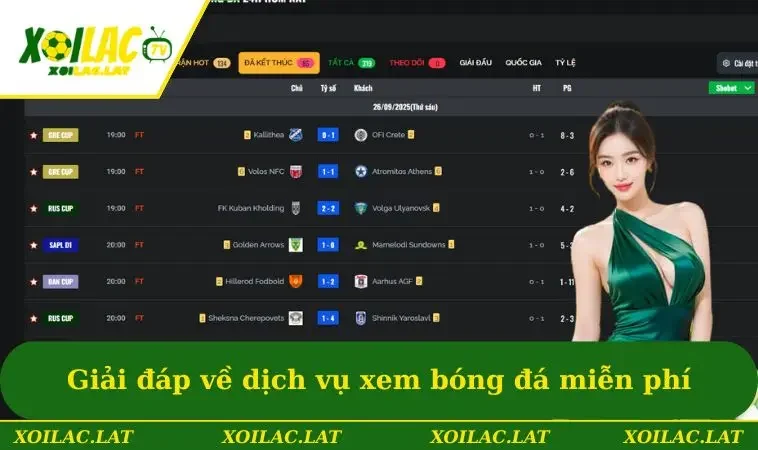 Giải đáp thắc mắc về dịch vụ xem bóng đá miễn phí